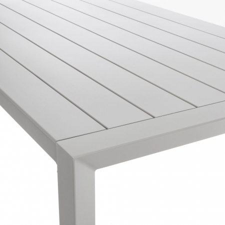 Masă IO 180 albă – aluminiu vopsit, vedere laterală [2]