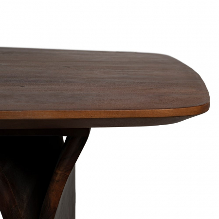 Masă dining acacia cu margini rotunjite și design japandi [4]
