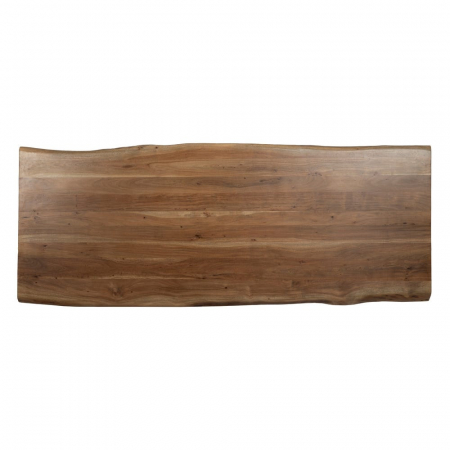 Masă dining 260 cm acacia natur & picioare metalice negre [8]
