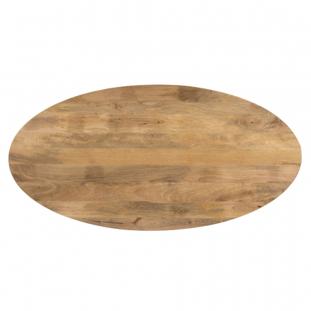 Masă dining Skorpio ovală mango și metal negru [1]