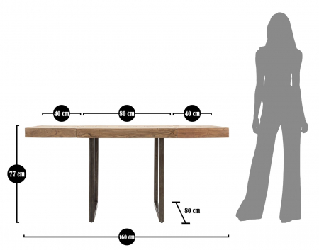 Masa dining Mumbai patrata extensibila 4-8 persoane CreativDeco [9]