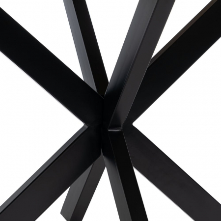 Masă dining rotundă mango cu structură metalică în stea [6]