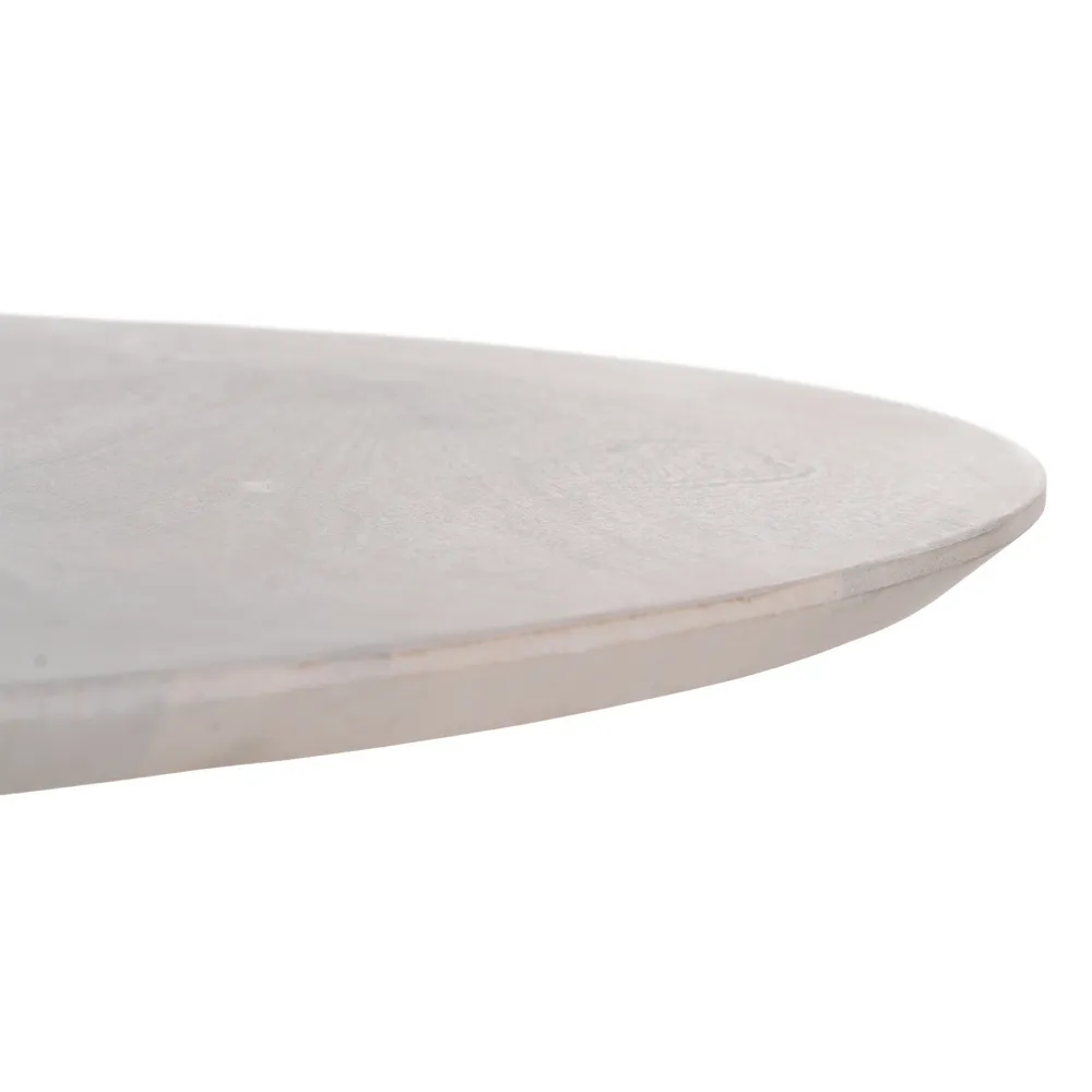 Masa Dining rotunda White, lemn mango alb - CreativDeco.ro [3]