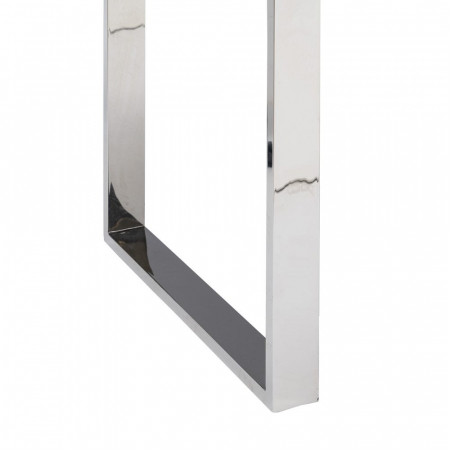 Masă dining lemn negru și sticlă cu structură din oțel inox [7]