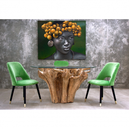 Masa dining radacina tec|Masa sufragerie etnica|Mobilier dining unicat [4]