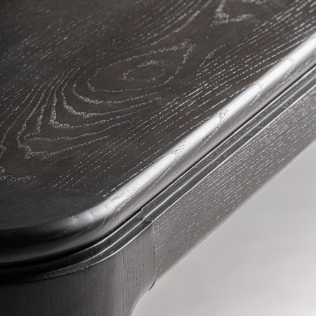 Masă extensibilă frasin negru cu margini rotunjite și design modern. [5]