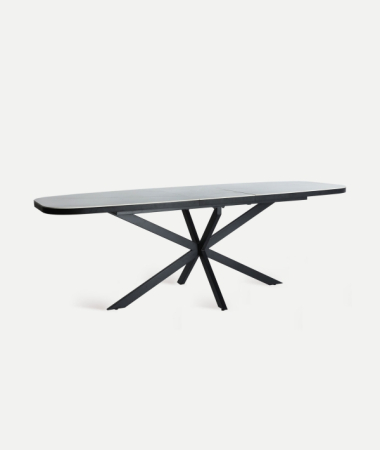 Masute Laterale - Masă extensibilă Droux alb ceramică și fier