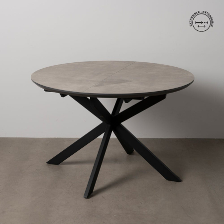 Masa extensibila MDF finisaj gri|Mese moderne extensibile pentru interioare minimaliste