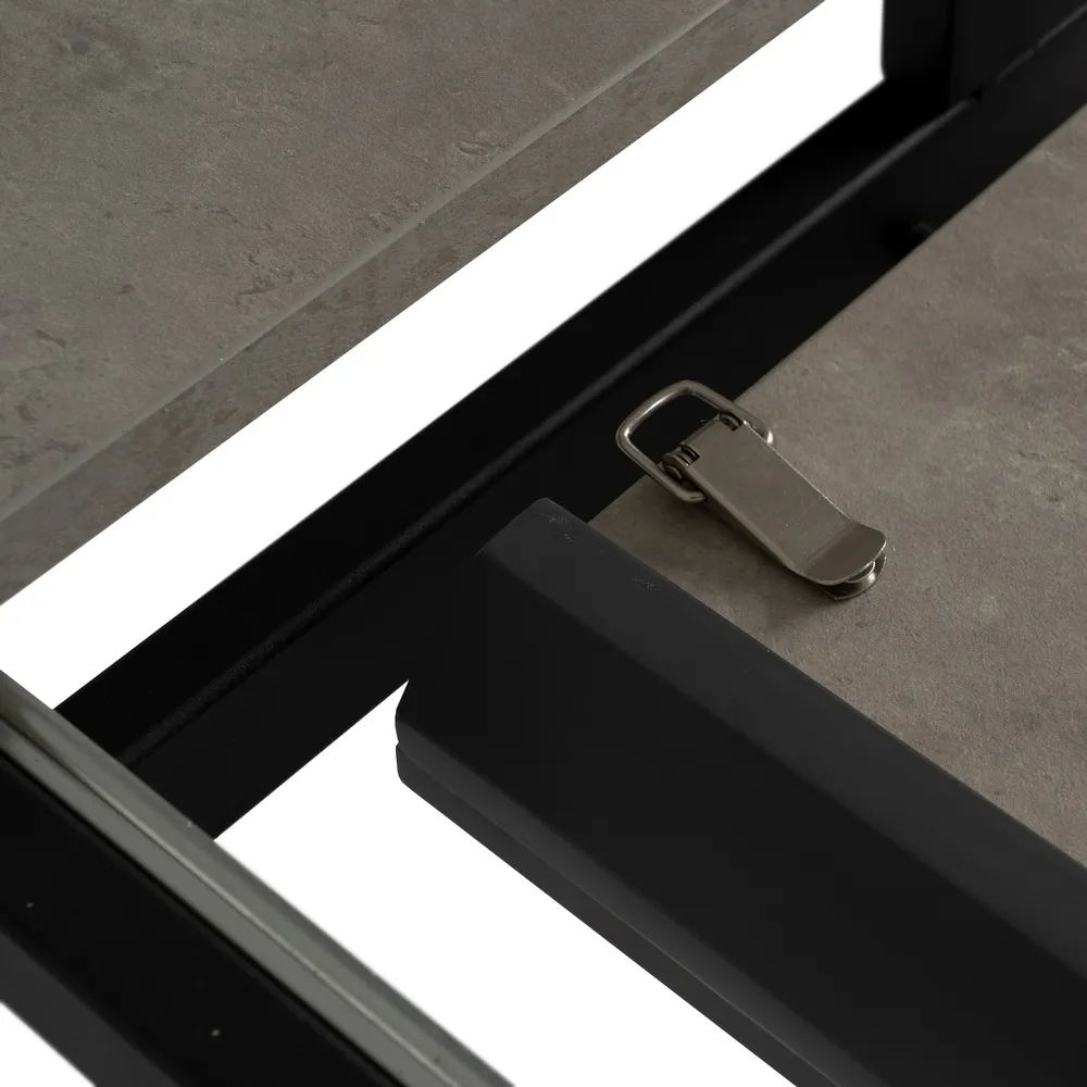 Masa extensibila MDF finisaj gri|Mese moderne extensibile pentru interioare minimaliste [7]