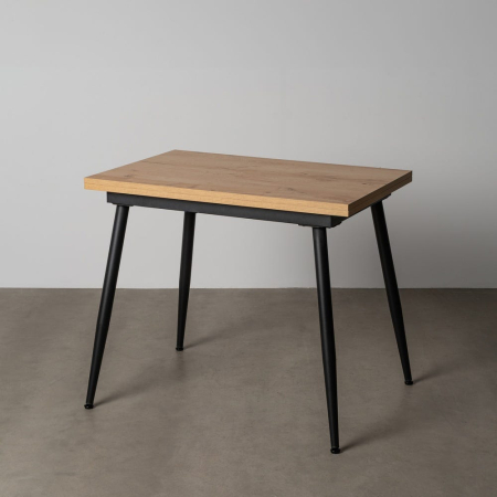 Mese - Masă extensibilă rotativă din metal și lemn