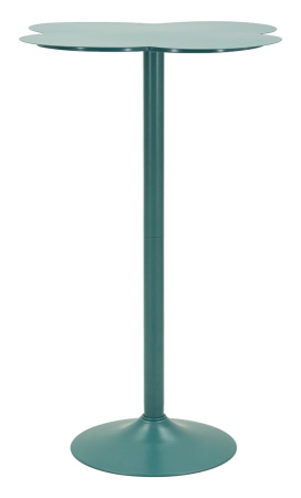 Mese Bar - Masă înaltă de bar din metal verde petrol cu blat rotund decorativ