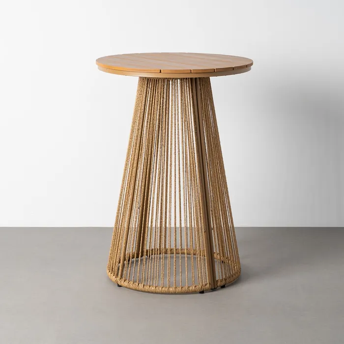 Mobilier - Masă înaltă de exterior polywood și ratan