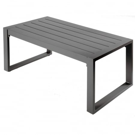 Contemporan - masă joasă IO – dreptunghiulară, aluminiu grafit, design minimalist