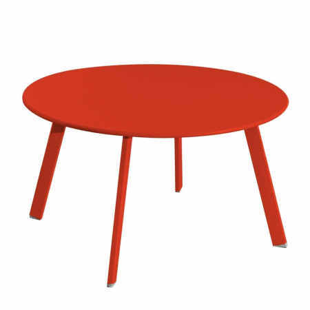 Mese Exterior - masă MARZIA Ø70 – paprika, oțel exterior rotundă vibrantă
