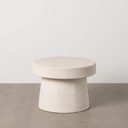 Masute Laterale - Masă laterală albă cu design cilindric modern Wilma