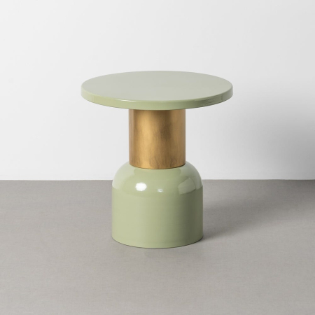 Mobilier - Masă laterală rotundă aquamarine bază volumetrică