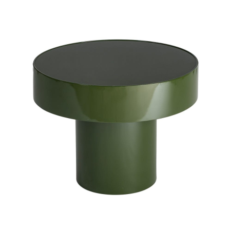 Mese - Masă laterală rotundă sticlă verde blat gros
