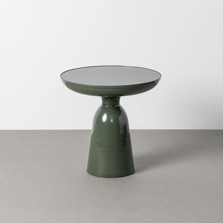 Mobilier - Masă laterală rotundă sticlă verde blat tip tavă
