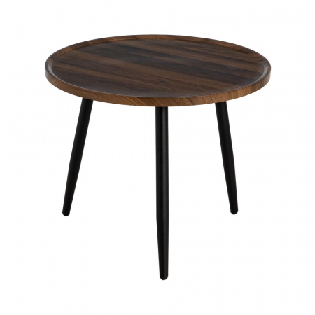 Masă rotundă maro & negru – compactă, simplă, funcțională [2]