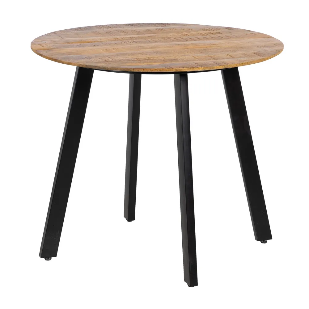 Mese Dining - Masa Living Rotunda Lemn, Natural negru, de la creativdeco.ro