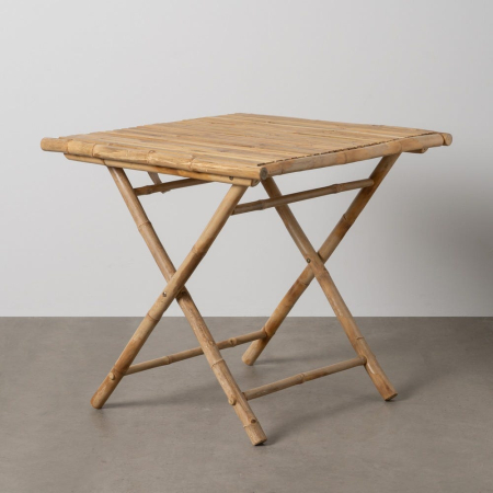 Masuta pliabila bambus natur pentru terasa si gradina CreativDeco