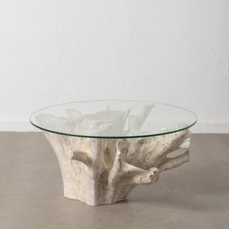 Provensal - Masa alba patinata sticla shabby chic