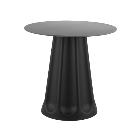 Stil de design - Masă rotundă de dining din ceramică neagră