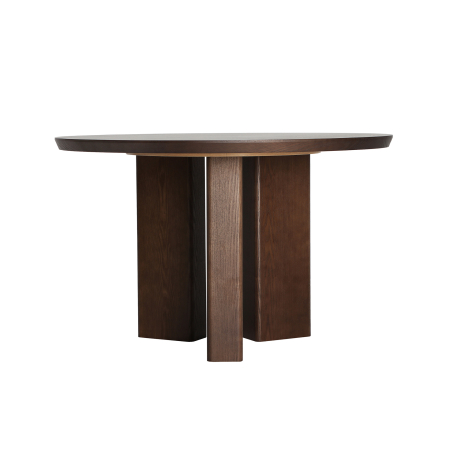 Mobilier - Masă rotundă de dining din MDF cu furnir de frasin pentru 4 persoane Hirzel