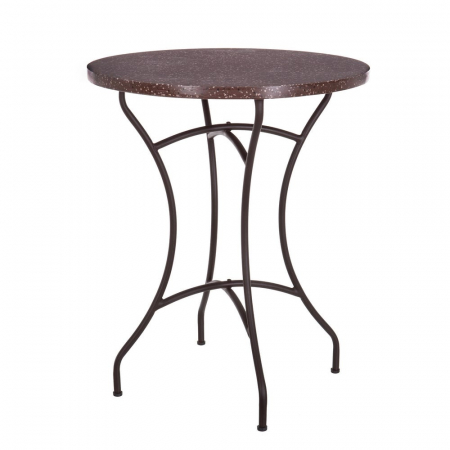 Mobilier Gradina - Masă About terrazzo maro rust – terrazzo și fier forjat