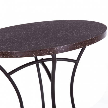 Masă About terrazzo maro rust – terrazzo și fier forjat [1]