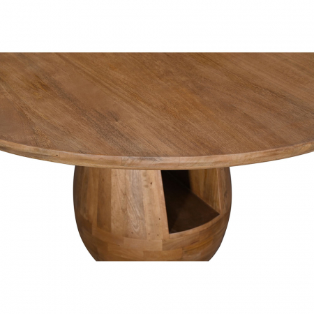 Masă rotundă Gate din lemn de mango cu finisaj natural, diametru 140 cm [2]