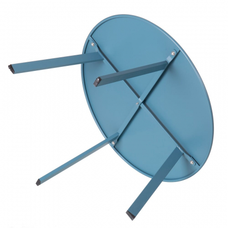 masă MARZIA – oțel rotund, albastru Polaris, compactă exterior [4]
