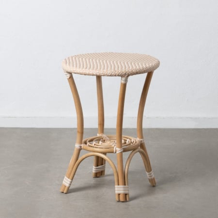 masa rotunda ratan natural boho