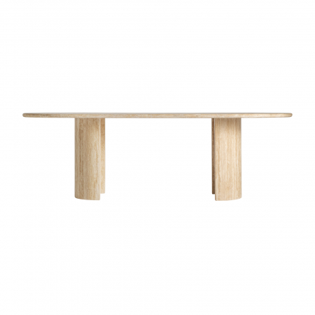 Mese Dining - Masa sufragerie Art Deco travertin maro|Mese dining luxoase
