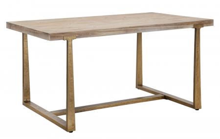 Mese Dining - Masa sufragerie vintage 6 persoane cadru auriu CreativDeco
