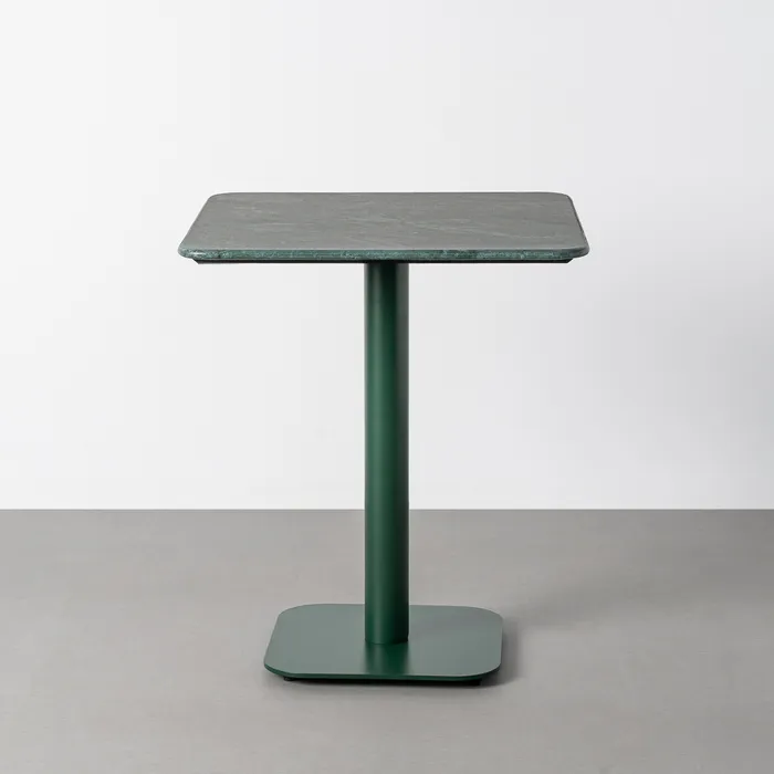 Mobilier - Masă verde cu blat pătrat din piatră naturală