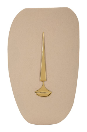 Masti de perete - Mască decorativă de perete din ceramică maro cu detalii aurii design artistic