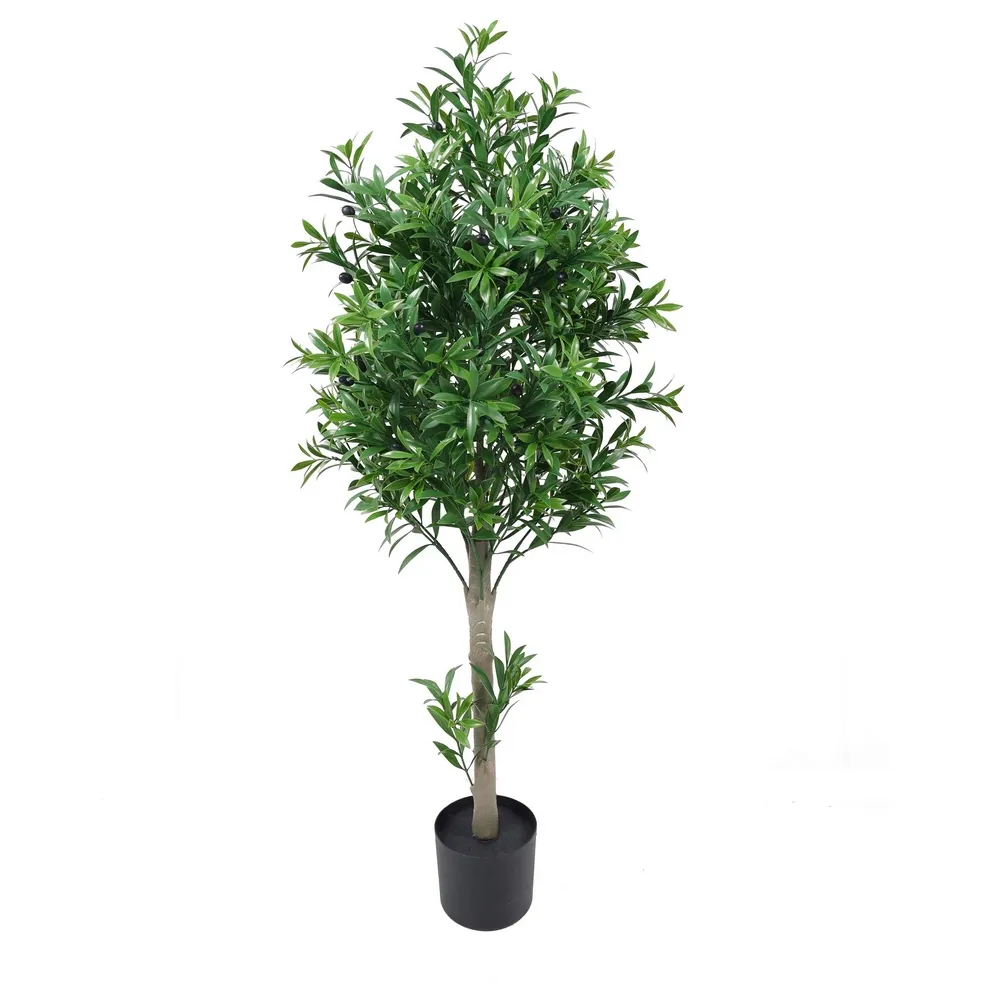 Flori, Plante artificiale - Măslin artificial pentru exterior cu frunziș verde dens