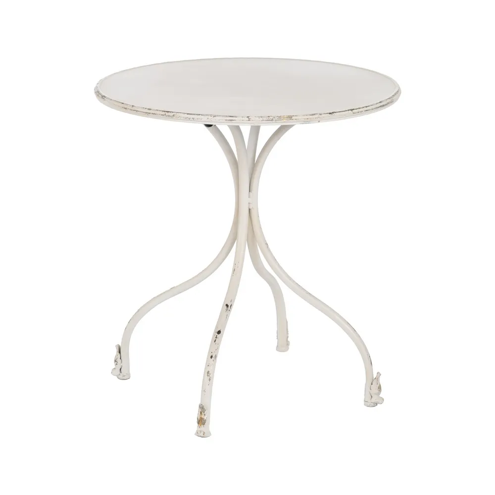 Măsuță metal crem, decor shabby chic [1]