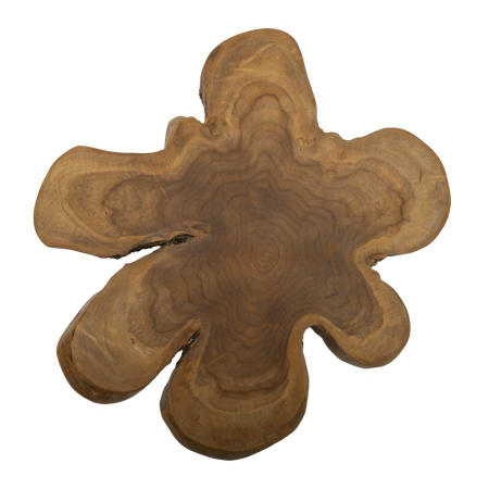 Măsuță rustică din lemn tec reciclat cu design neregulat sculptat manual [3]