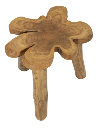 Măsuță rustică din lemn tec reciclat cu design neregulat sculptat manual [1]