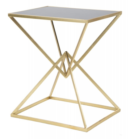 Masuta consola aurie cu blat negru Piramid | creativdeco.ro [2]