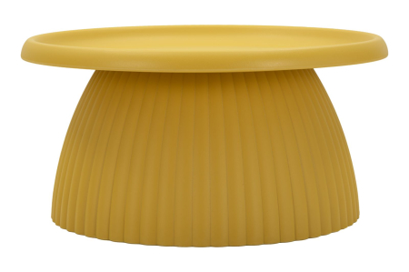 Mese Exterior - Masuta cafea rotunda plastic mustar 70x35 cm
