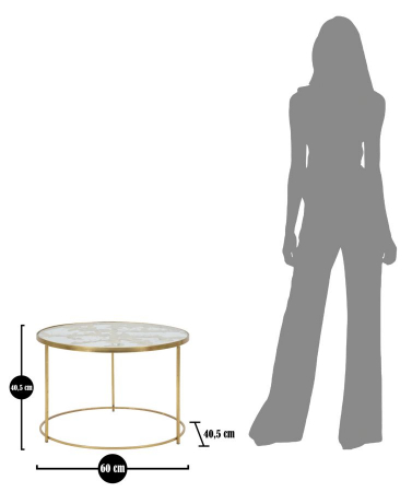 Masuta cafea rotunda cu fluturi 3D si blat sticla CreativDeco [5]