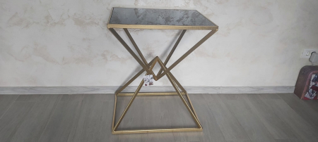 Masuta consola aurie cu blat negru Piramid | creativdeco.ro [11]