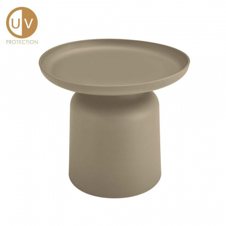Mobilier Gradina - Măsuță rotundă bej polipropilenă exterior RONDA