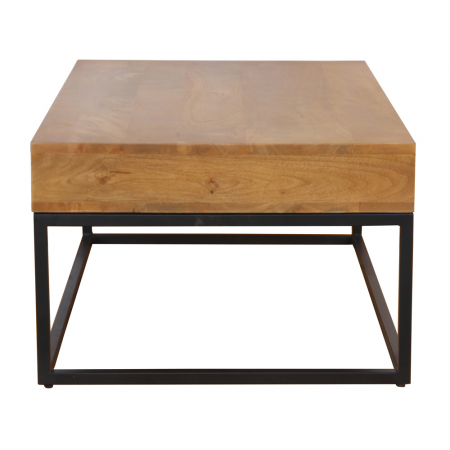 masuta cafea cassetto sertar lemn mango cadru negru industrial practic [6]