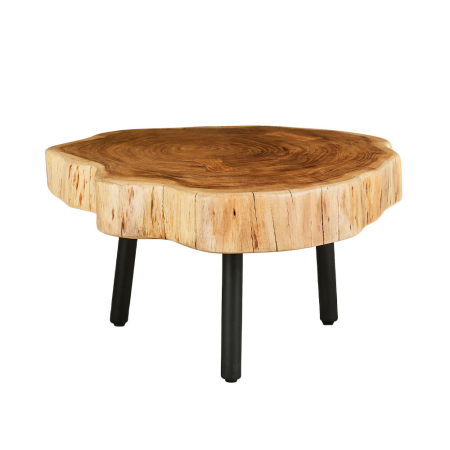 Mobilier - Măsuță de cafea din lemn de acacia maro cu muchie naturală