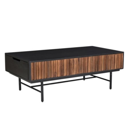 Mobilier - Măsuță de cafea din lemn de mango negru cu 2 sertare