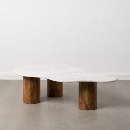 Masute Cafea - Masuta Cafea Marmura si Lemn CreativDeco - Mobilier Modern Living
